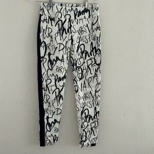 Lisette Montreal Black White Party Graffiti Skinny Leg Stretch pants